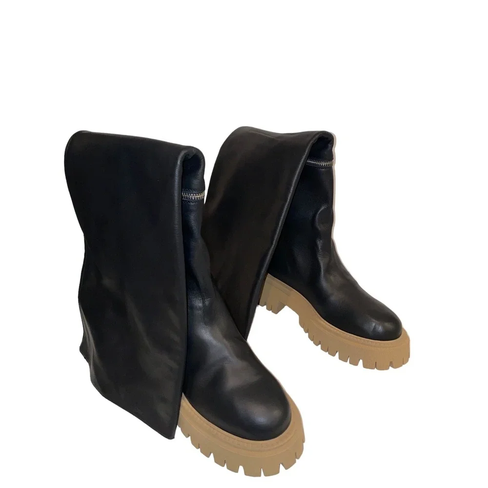 Free People Ziggy Zip Off OTK Convertible Black Boots Women US 10/ EU 40 NEW